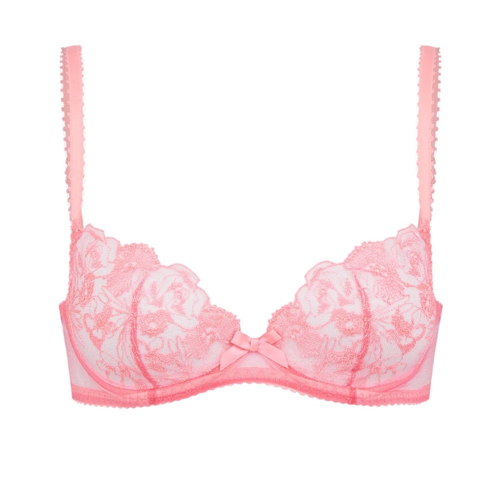NWT Agent Provocateur Jayce Pink Lace Lingerie Set (34DD / M) - Picture 3 of 13